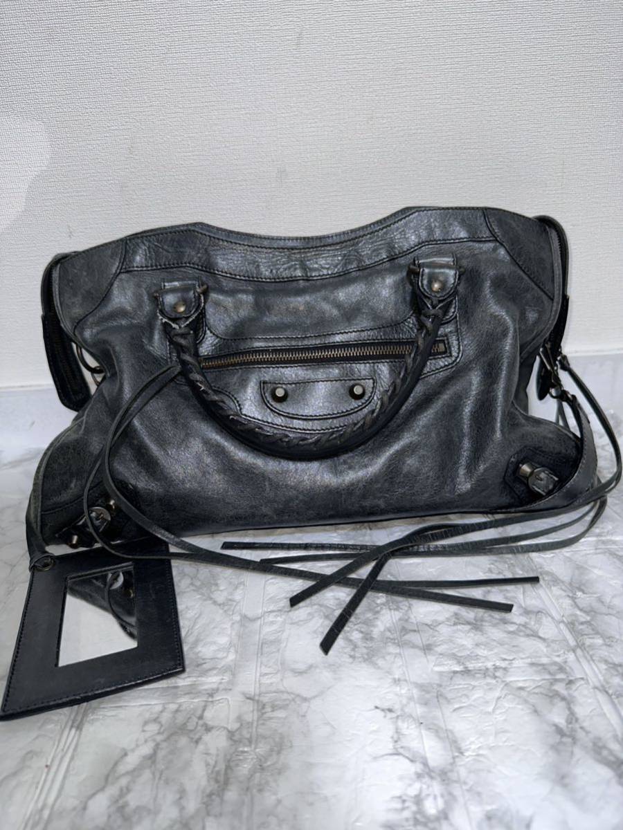 Balenciaga Dark Green Editor Bag