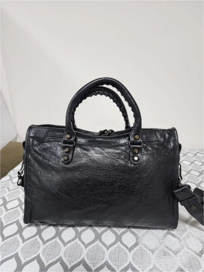 Authentic Balenciaga Le City Bag Small Handbag Black