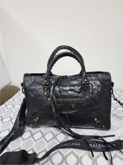 Authentic Balenciaga Le City Bag Small Handbag Black