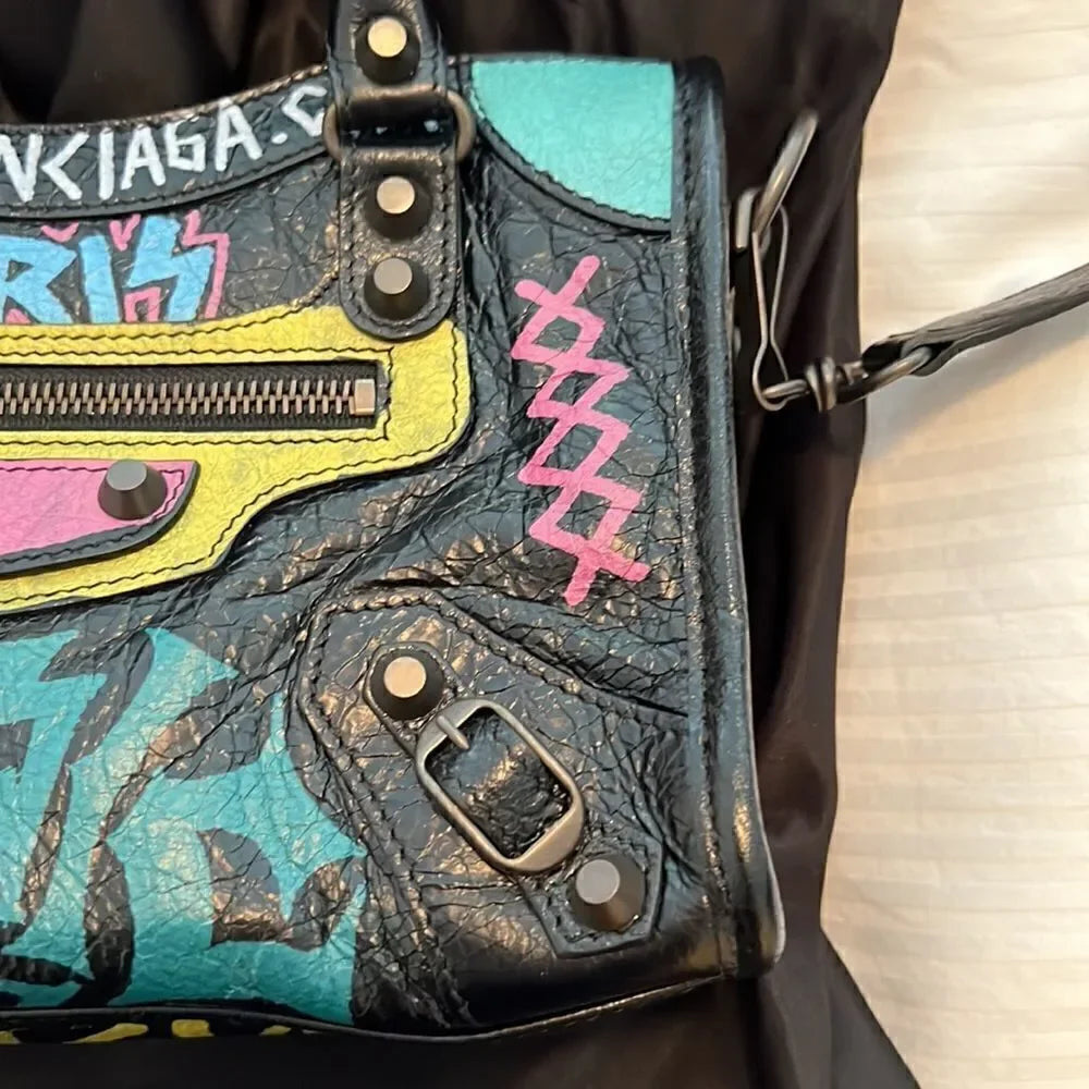 NWT Balenciaga Mini City Graffiti