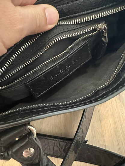 Balenciaga Giant 12 Mini City Bag Black Lambskin Silver Hardware Crossbody