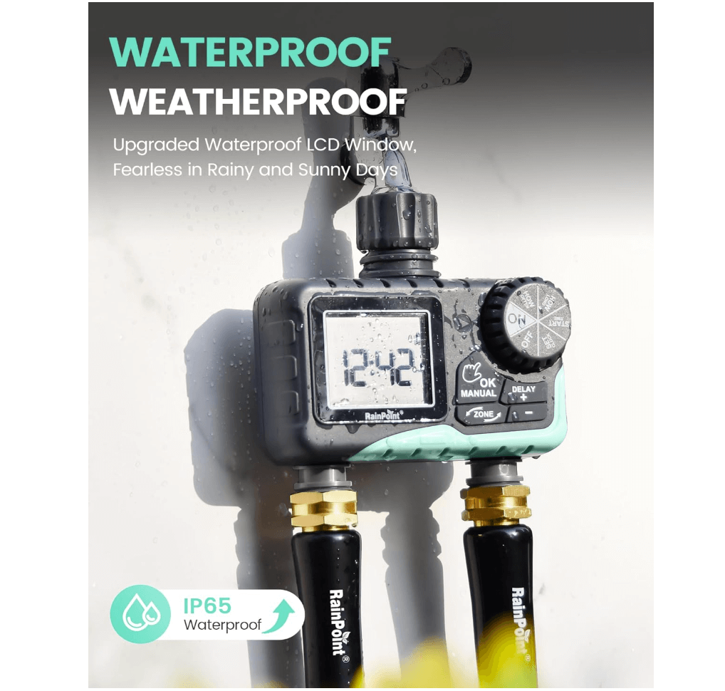 RainPoint 2-Zone Hose Water Timer